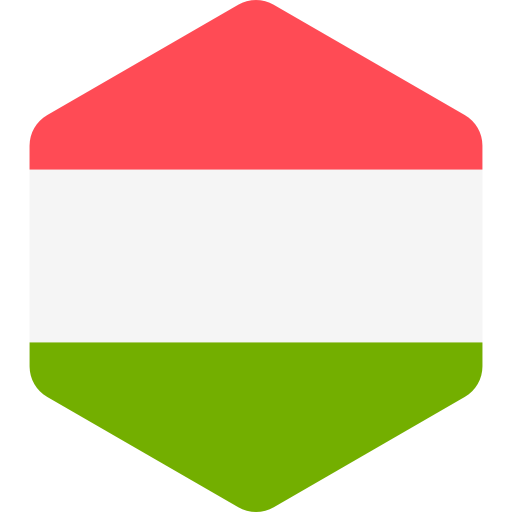 Hungary Flag hexagon shape