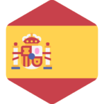 Spain Flag hexagon shape