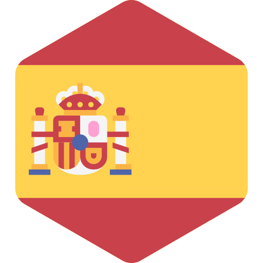 Spain Flag hexagon shape