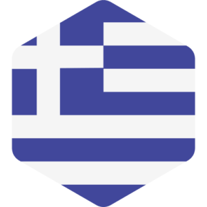 Greece Flag hexagon shape