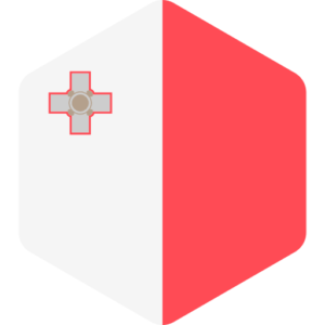 Malta Flag hexagon shape
