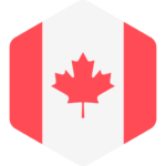 Canada Flag hexagon shape