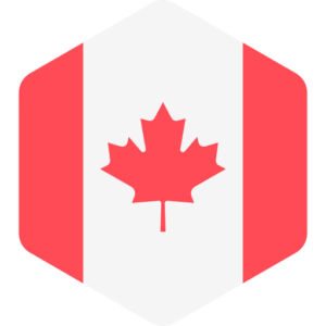 Canada Flag hexagon shape