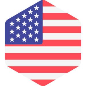 United States Flag hexagon shape