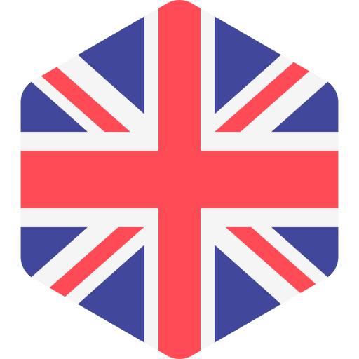 United Kingdom Flag hexagon shape