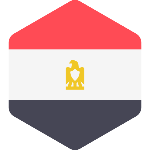 Egypt Flag hexagon shape