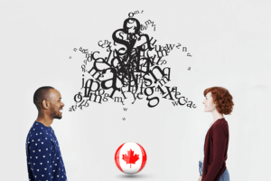Spoken language in Canada: English and French are the official languages, reflecting the country's bilingual nature