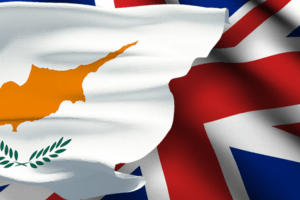 Cyprus and The United Kingdom flags