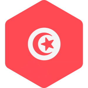 Turkey Flag hexagon shape