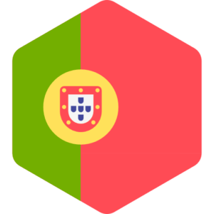 Portugal Flag hexagon shape